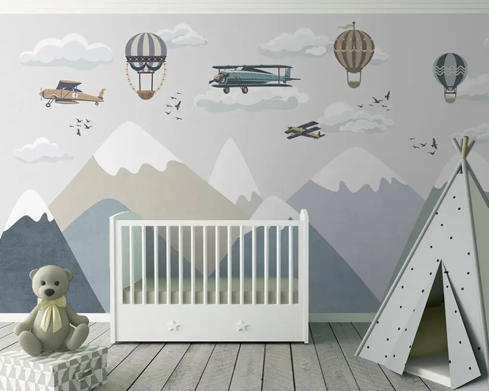 3D Wallpaper Mountain Range Daycare
